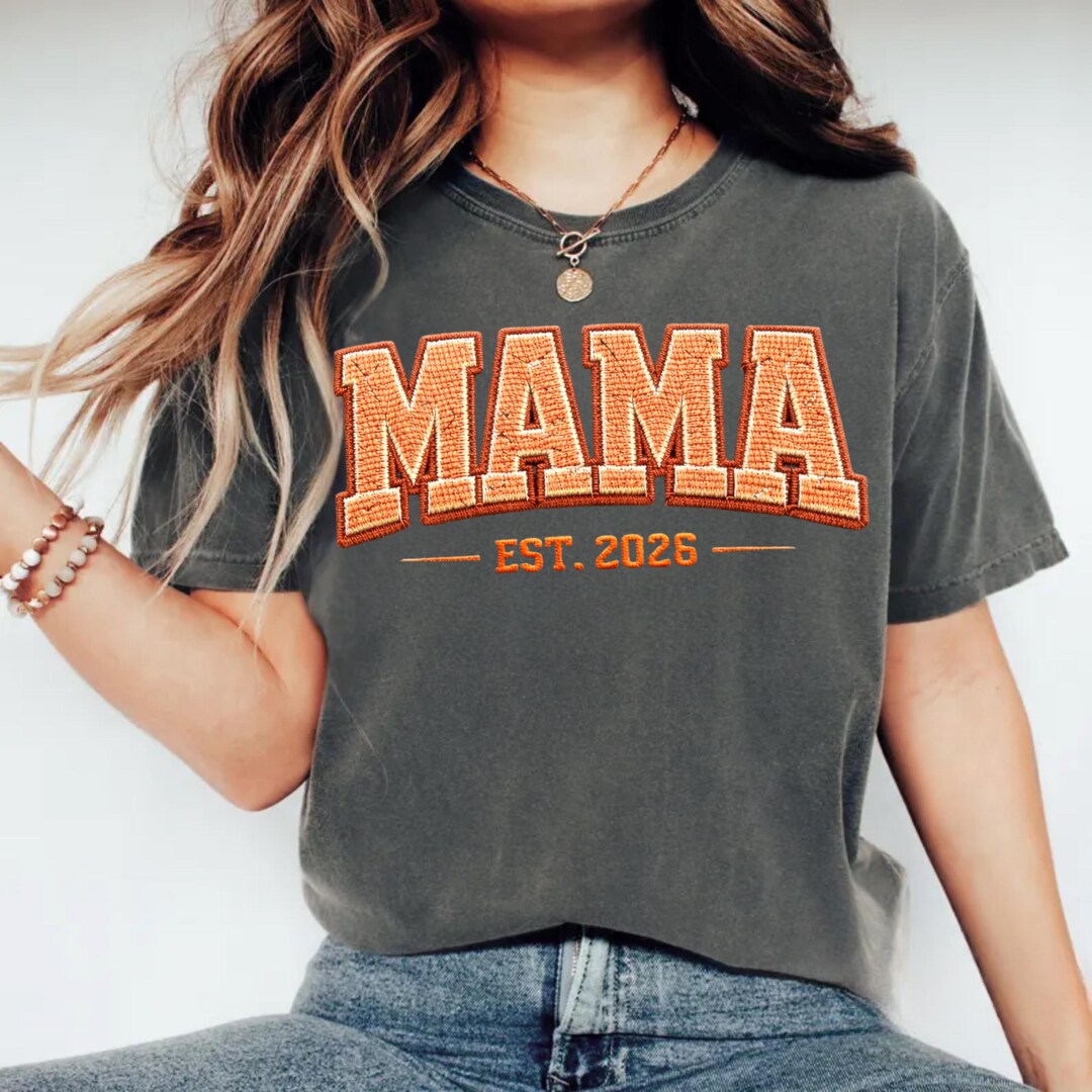 Mama Color:blue Comfort Colors® Mama Est 2026 Shirt, Mom Tee, New Mama Gift, Mother's ...
