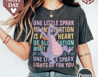 Figment Purple Dragon Shirt, Figment Est 1983, One Little Spark Of Inspiration Shirt, Vintage Figment Shirt, World Shirts