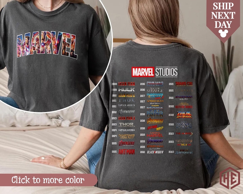 Sudadera de cuello redondo de Marvel Studios, Avengers Endgame, Avengers Fase 4, Doctor Strange, Iron Man, Hulk, Thor, Loki, Capitán América, MCU imagen 5