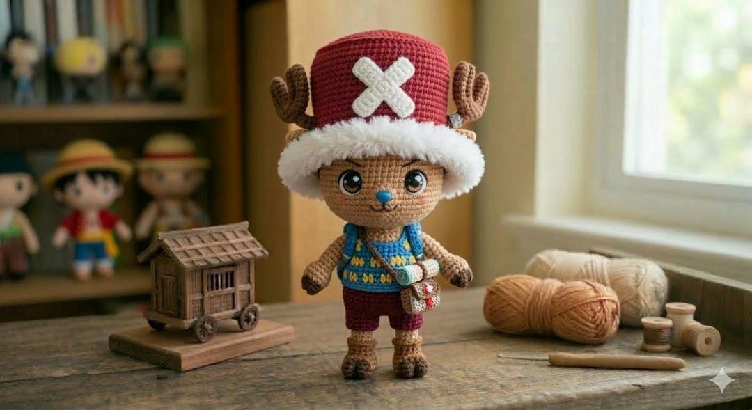 Tony Tony Chopper Amigurumi Crochet Pattern | Deluxe Standing Doll (PDF ...