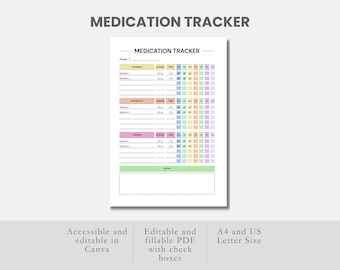 服薬トラッカー PDF 服薬トラッカー 印刷可能な服薬シート 服薬量トラッカー 週間服薬記録 薬の追跡チャート