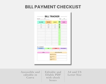 請求書支払いトラッカー（編集可能なPDF）請求書オーガナイザー（Canva）請求書支払いチェックリスト（編集可能なPDF）請求書ログ（印刷可能なPDF）公共料金支払いトラッカー（ジャーナル）