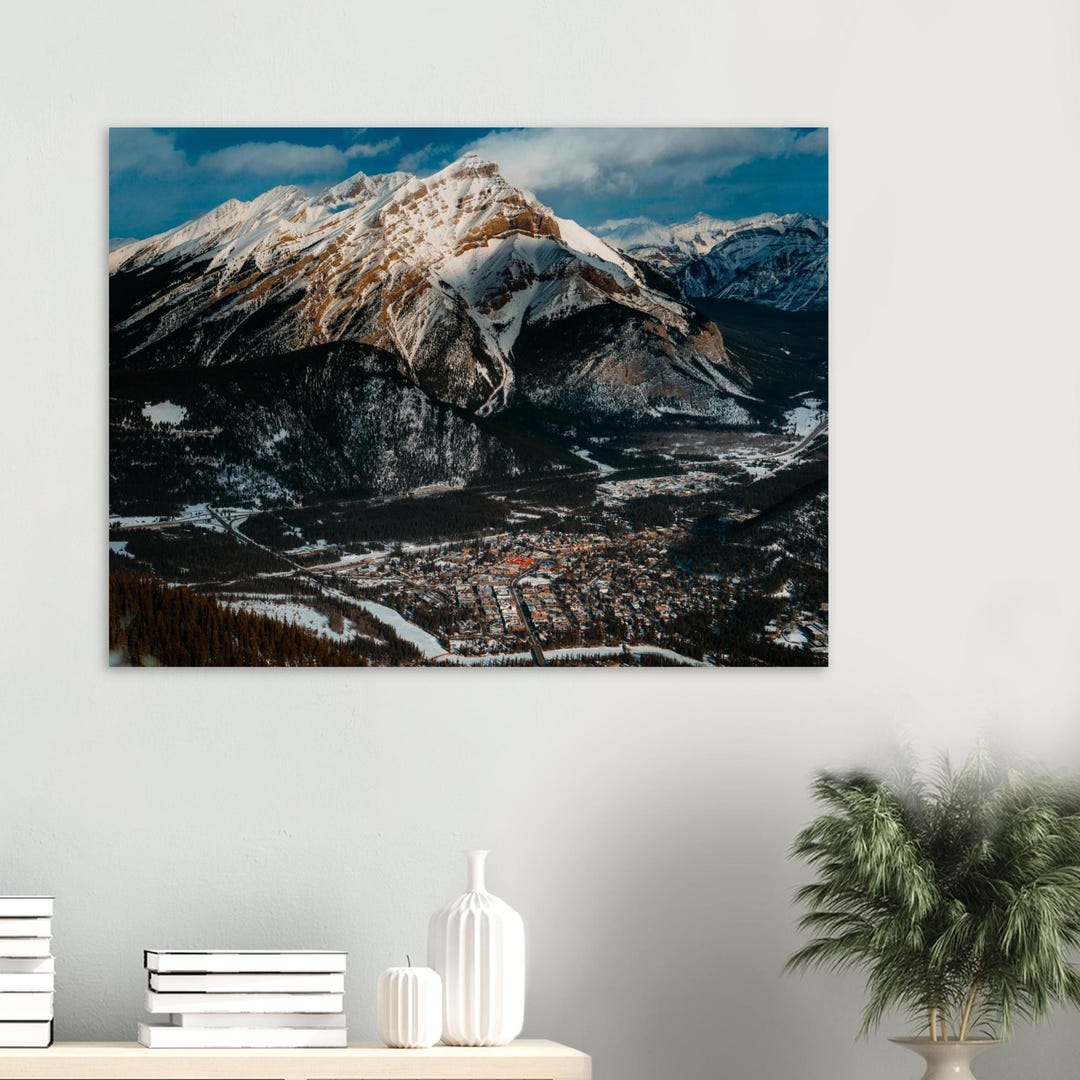 Fine Art Giclee Print Stunning Banff Cascade Mountain - Original Winter ...