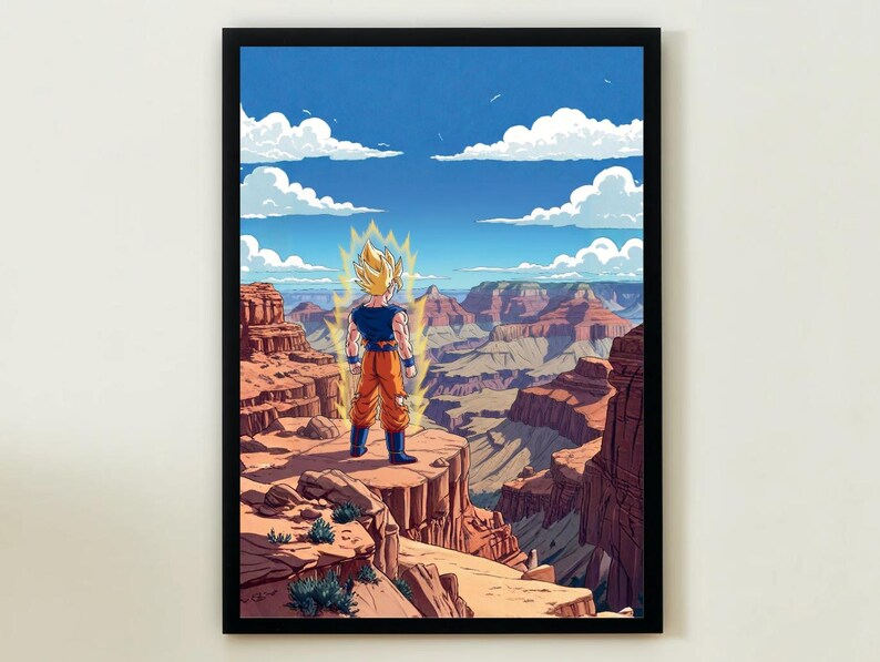 Goku Super Saiyan Poster • Aesthetic Anime Wall Art • Dragon Ball ...