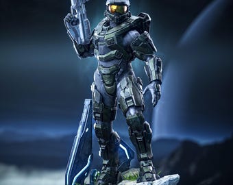 Master Chief - Garage Kit - Zestaw do samodzielnego montażu modelu z żywicy w skali 1/6 - Figurka niepomalowana i nieskładana - Halo Fan Art
