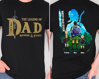 Custom The Legend Of Dad Shirt, Best Dad Ever Shirt, Breath Of The Wild Shirt, Father's Day Gift, Tears Of The Kingdom, Gamer Shirt Dad Gift