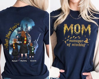 Camiseta personalizada para mamá, camiseta mágica para mamá, camiseta de mamá jefa de travesuras, camiseta de mamá maga, camiseta de mamá alfarera, regalo fantástico para mamá