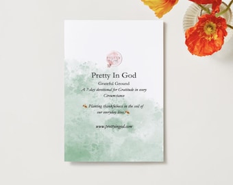 Grateful Ground – 7-Day Christian Devotional | Printable Gratitude Journal for Women | Bible Study PDF