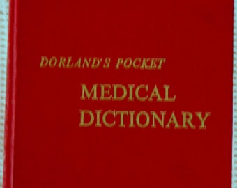 Dorland's Pocket Medical Dictionary Illustrated Vintage 1968 Medical Terminology Anatomical Illustrations Medical Reference Physician Gift