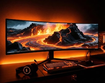 Pack de papiers peints Lave en fusion, super ultra-large, 8K abstrait pour ordinateur de bureau, tablette et smartphone (téléchargement numérique)