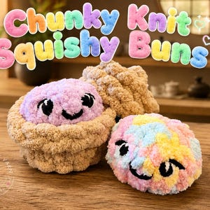 Chunky Knit Squishy Bun Written AND Video Tutorial (PDF Pattern)