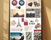 Retro Matchbox Collage Poster Printable, Vintage Wall Art Download, Mid Century Matchbox Print, Maximalist Dorm Decor, Retro Kitchen Poster