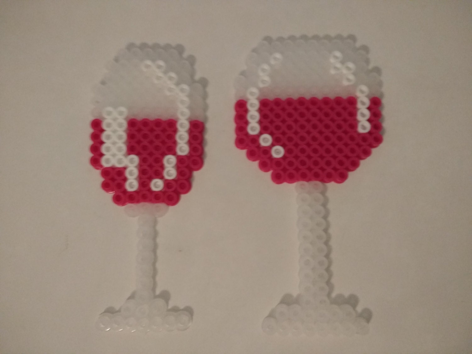 Wine Glass Perler Bead Ornaments Etsy