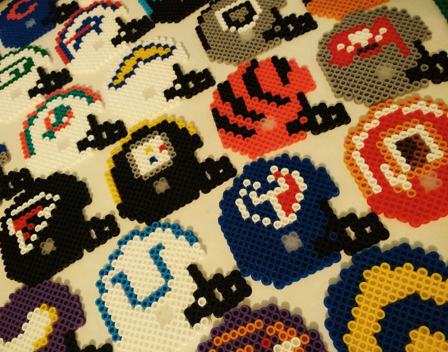 NFL Football Helmet Perler Bead Ornaments Etsy