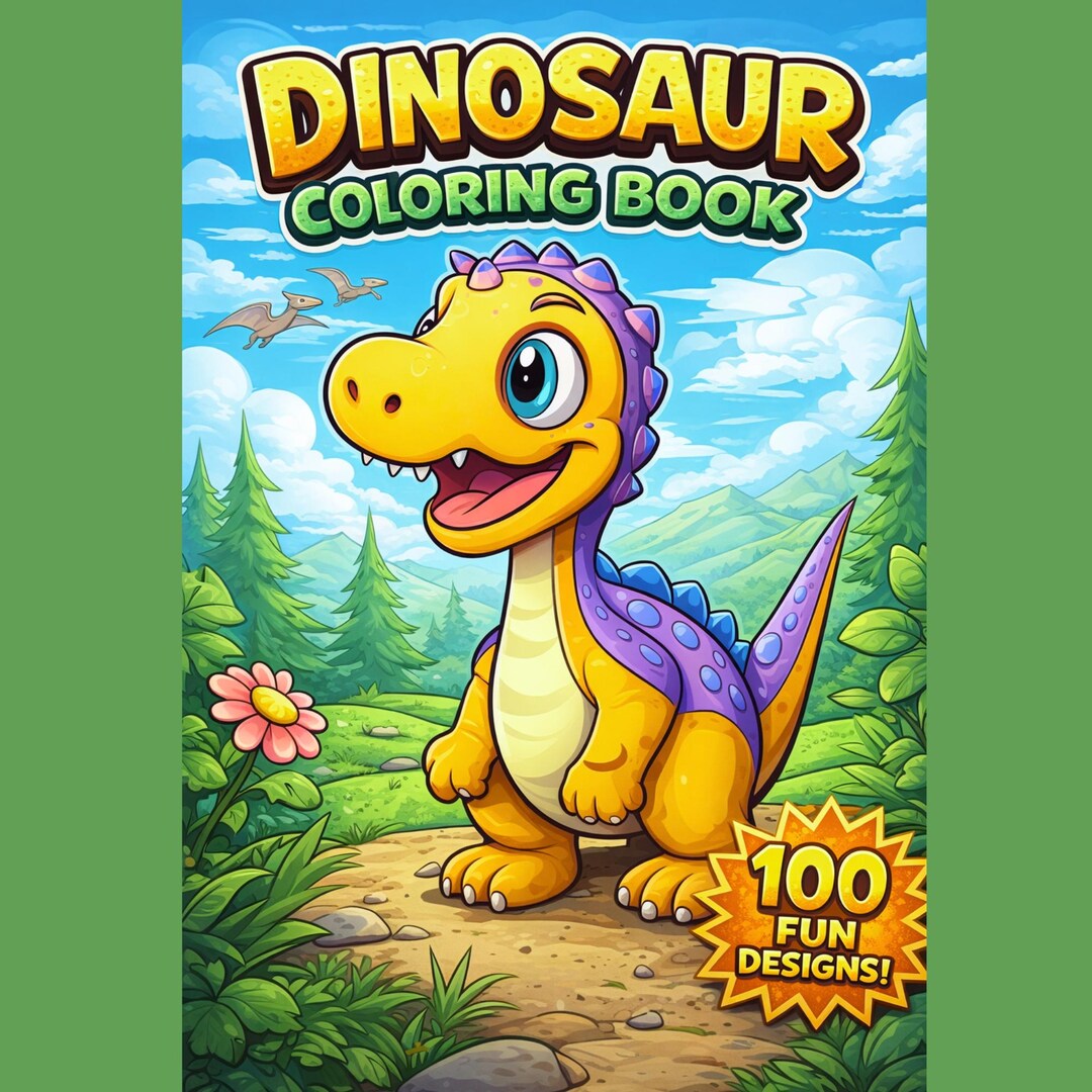 Dinosaur Coloring Pages for Kids Printable PDF | 100 Fun Dino Coloring ...