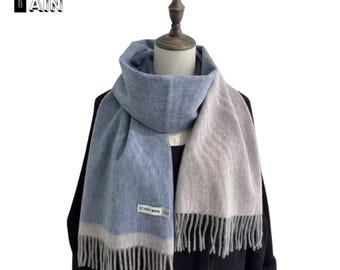 Bufanda de lana australiana acogedora: chal cálido, resistente al viento y transpirable en colores de moda. Regalo hecho a mano para mujeres y hombres.
