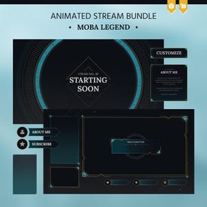 Moba Legende - Animiertes Stream Overlay Bündel - Moba Themed - League of Legends - Dota - Smite