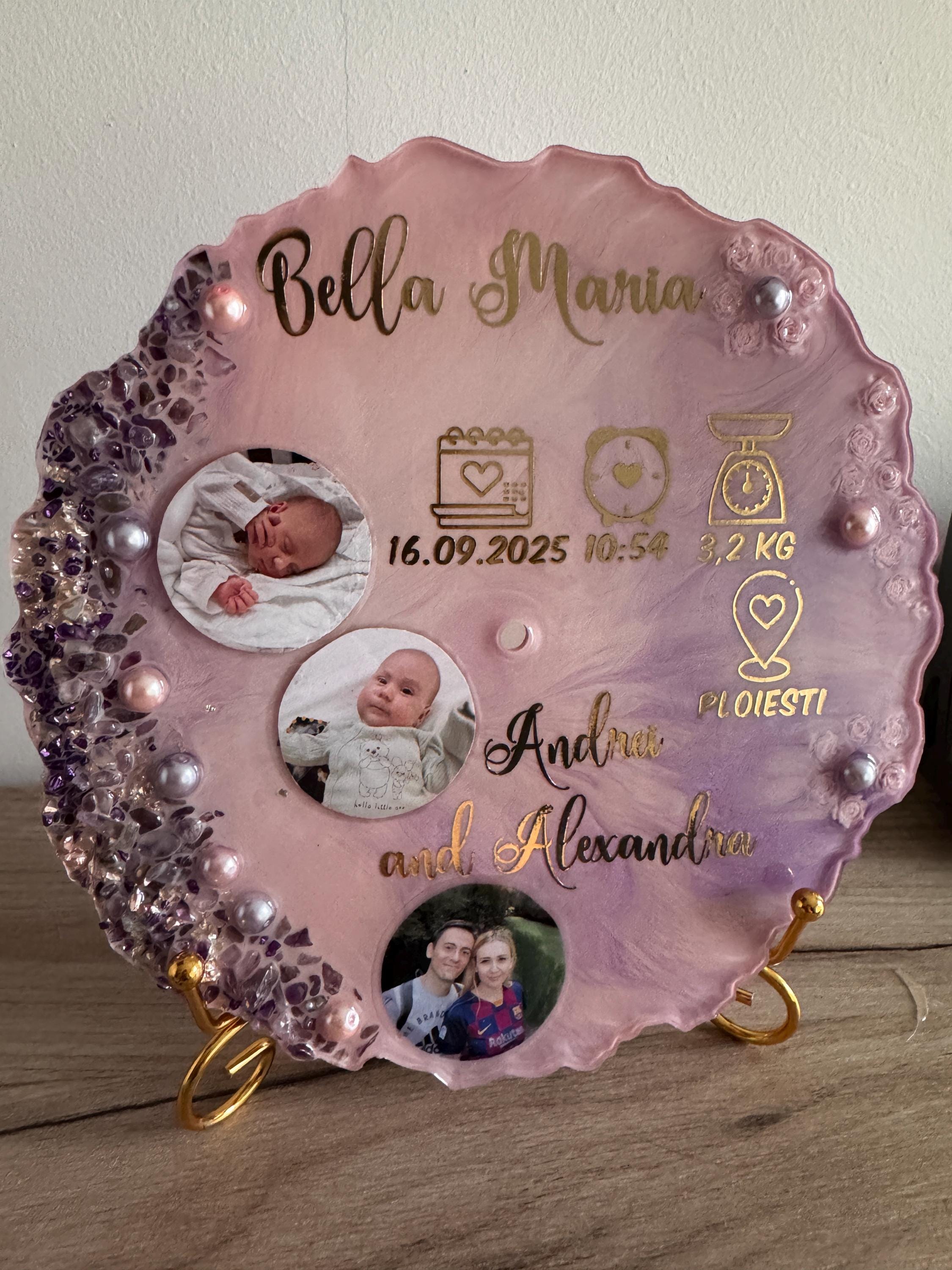 Personalized Newborn Baby Girl/boy Gift| Custom Birth Keepsake Resin ...