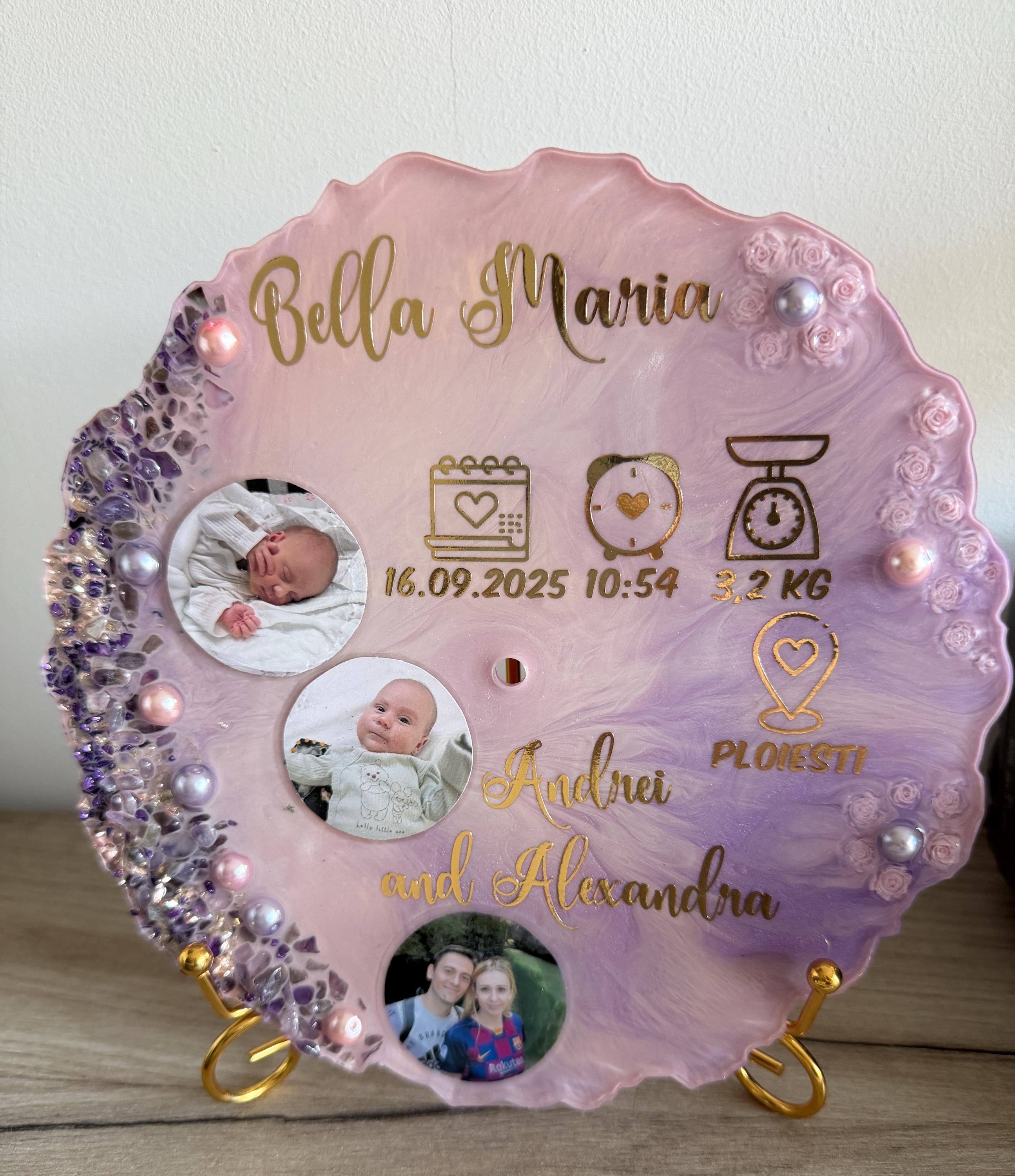 Personalized Newborn Baby Girl/boy Gift| Custom Birth Keepsake Resin ...