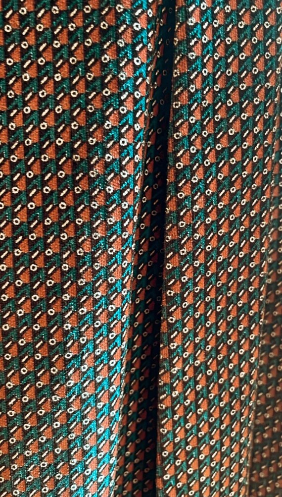 Multicolor Patchwork Sweater and Pleated Skirt Se… - image 4