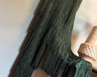 Emerald Green Fringe Jumpsuit Size 4