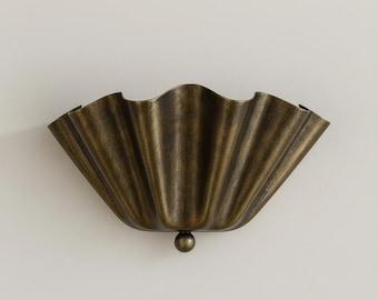 Applique da parete in ottone di metà secolo – Lampadario Art Déco vintage per arredamento moderno