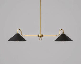Mid Century Modern Linear Chandelier Kitchen Island lighting Ceiling Fixture Light Fixture