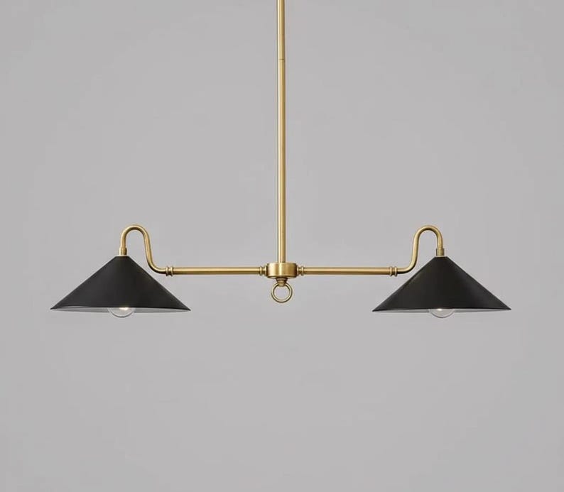 Mid Century Modern Linear Chandelier Kitchen Island lighting Ceiling Fixture Light Fixture image 1