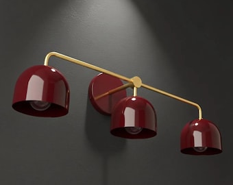 Brass Bathroom Vanity Light, Mid Century Modern Wall Sconce, Mirror Lamp, Luxury Wall Fixture