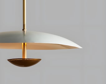 Lampadario in ottone – Lampadario moderno di metà secolo per soggiorno