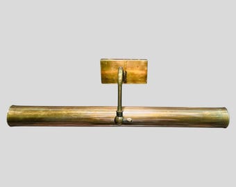 Solid Brass Picture Light – Vintage Wall Art Lamp – Antique Style Gallery Lighting
