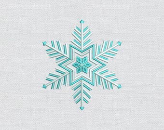 Mini Snowflake Embroidery Design,  Christmas Winter Machine Embroidery Files 9 Size instant Download