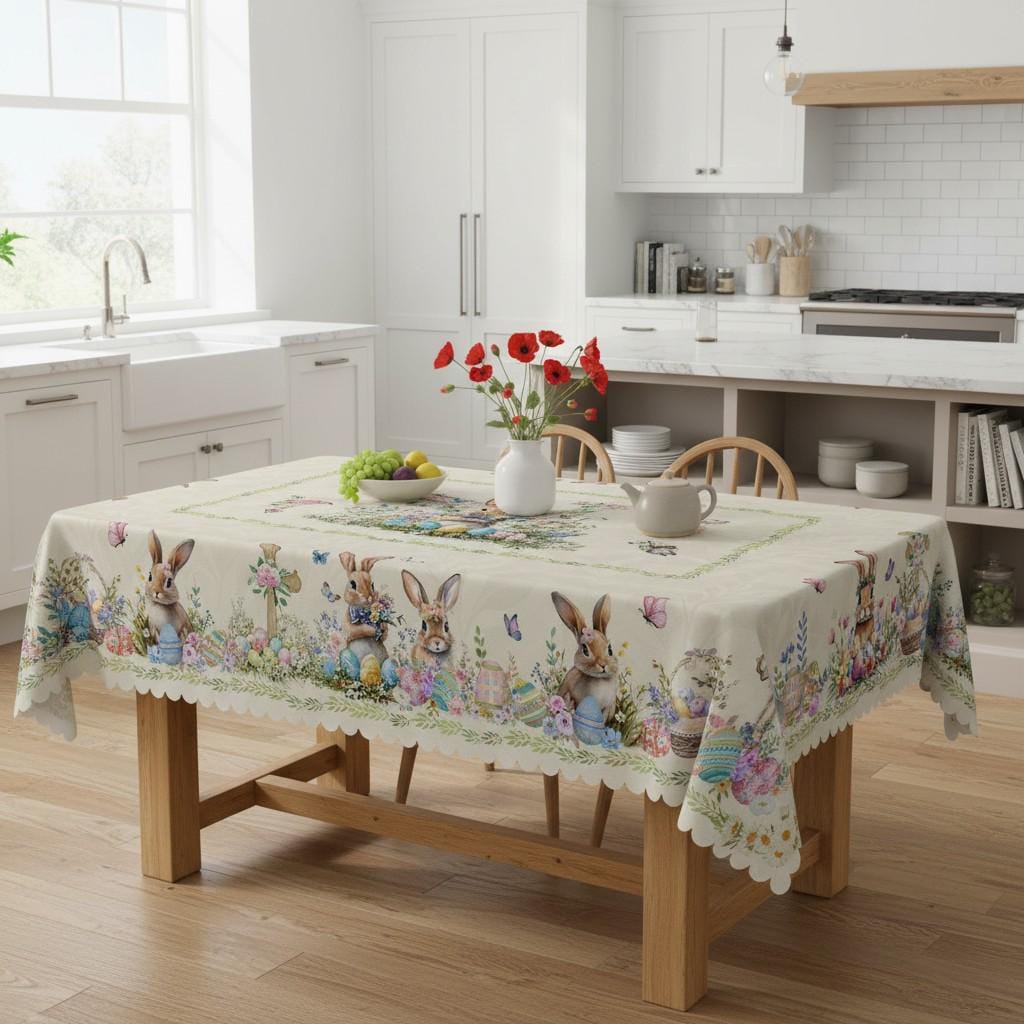 Tovaglia Floreale In Lino E Poliestere Patdrea – Rettangolare 160x238 Cm, Decorazione Francese Per Cucina - 2
