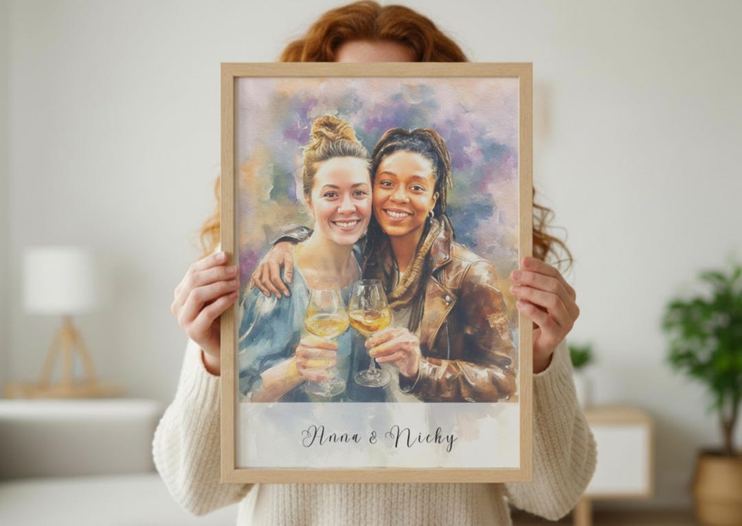 Custom Portrait From Multiple Photos for Memorials, Special Occasions ...