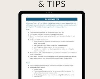 GLP-1 Anleitung und Tipps, Tirzepatide Tipps Printable Download, Abnehm Techniken