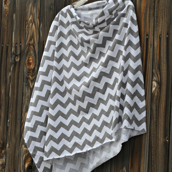 Chevron Jersey Knit Nursing Ponchos - Several Color Choices