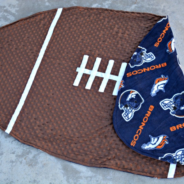 Custom Toddler/Baby Football Blanket with your choice of NFL team fleece backing