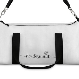 Duffle Bag Bridesmaid Gifts, Weekender Bags for Bridesmaids, Women white Duffle Bag