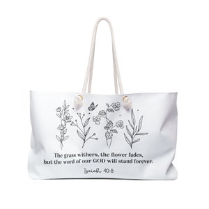Weekender Bag,Christian Inspired | Faith Based Tote Bag | Christian Overnight Bag | Christian Tote Bag | Religious Gift | Gift For Christian