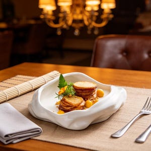 Anpassningsbar oregelbunden keramisk serveringsfat | Modern konstnärlig förrättsskål