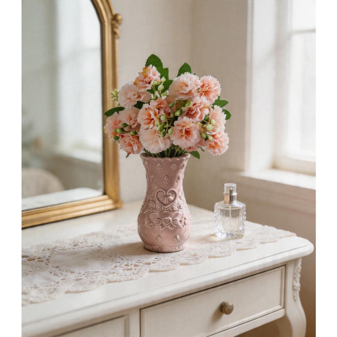 ピンクの陶器の花瓶 - Etsy 日本