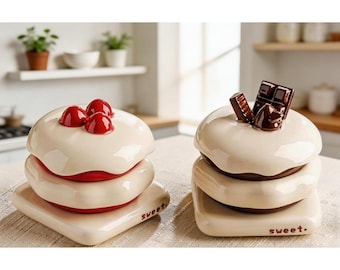 Personalized Ceramic Cake Dipping Sauce Dishes, Whimsical Condiment Cups, BBQ Kitchen Decor