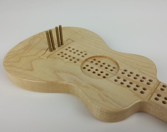 Acoustic Guitar Cribbage Board