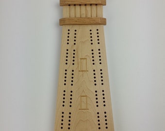 Lighthouse Cribbage Board