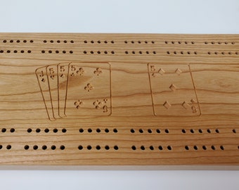 Cherry 29 Hand Cribbage Board