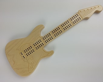 Birdseye Maple Electric Guitar Cribbage Board