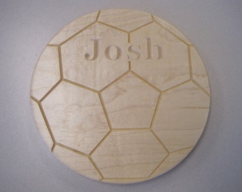 Personalized Custom Engraved Soccer Ball Sign/Plaque