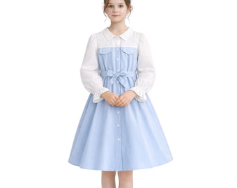 knee length dresses for ladies Girl Ruffled Side Slit Shirts