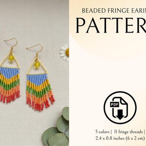 DIY Hawaiian Handmade Rainbow  Earrings- Fidget Jewelry-Digital Product PDF Pattern-Instant Download-16th birthday gift girl