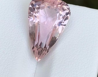 Naturlig Kunzit Päronformad 10,50 Ct | Rosa Ädelsten Ursprunget i Afghanistan | Facetterad Lös Sten För Smycken | Samlarädelsten